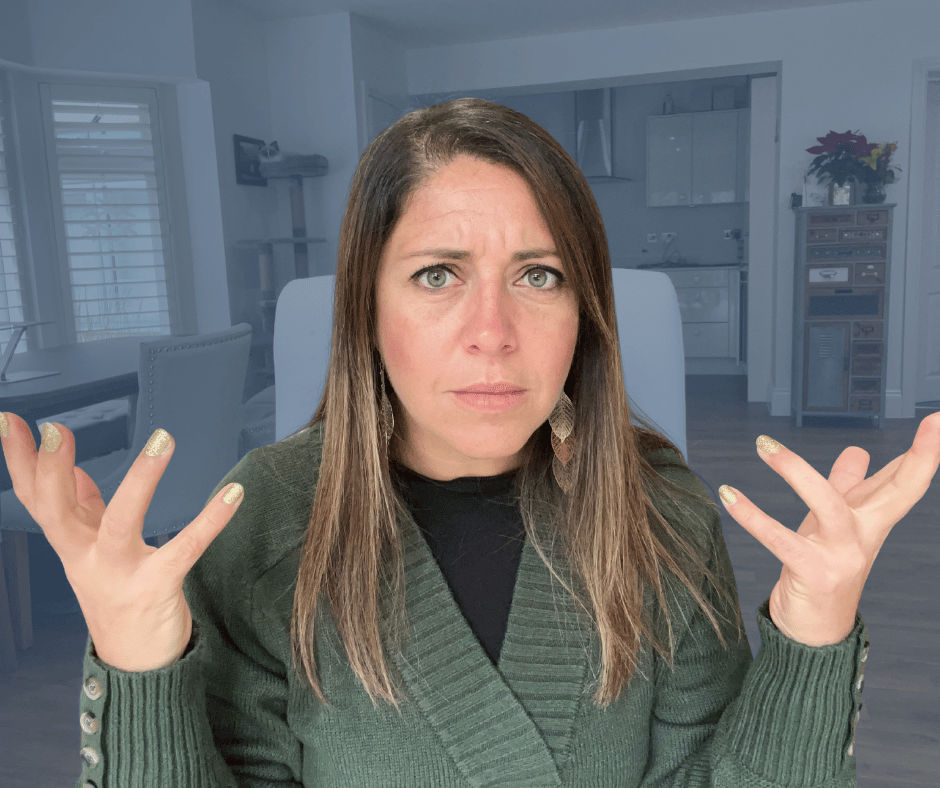 Sarah Dosanjh shrugging
